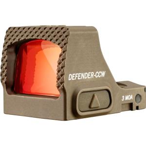 Vortex Optics Defender-CCW Micro Red Dot Sights – Motion Activation with Auto-Shutoff, Shield RMS Footprint, Fast-Rack Texturing – Unlimited, Unconditional Warranty(Tan)