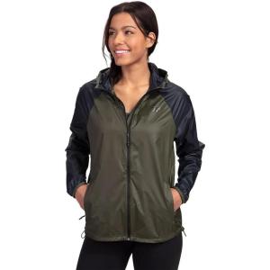 Vortex Women’s Active Outdoor Watertight Storm Silencer Rain Breaker Jacket(Forest Night)