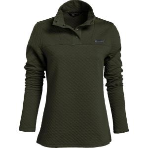 Vortex Women’s Active Trail Office Casual Quilted Arctic Snap Pullover(Forest Night)