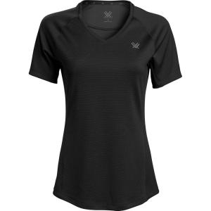 Vortex Women’s Weekend Rucker Moisture-Wicking UPF-Protective High-Performance Short Sleeve T-Shirt(Black)
