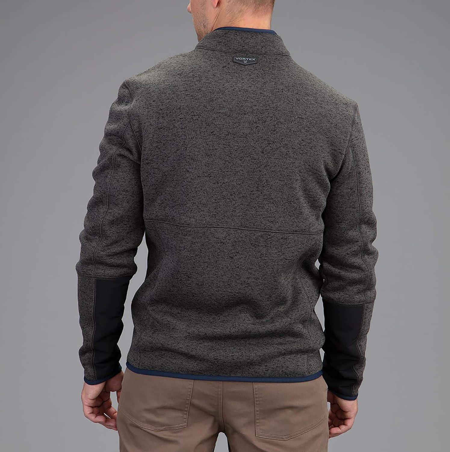 image:imageVortex Mens Anchor Point Fleece Full Zip JacketsGrey Heather