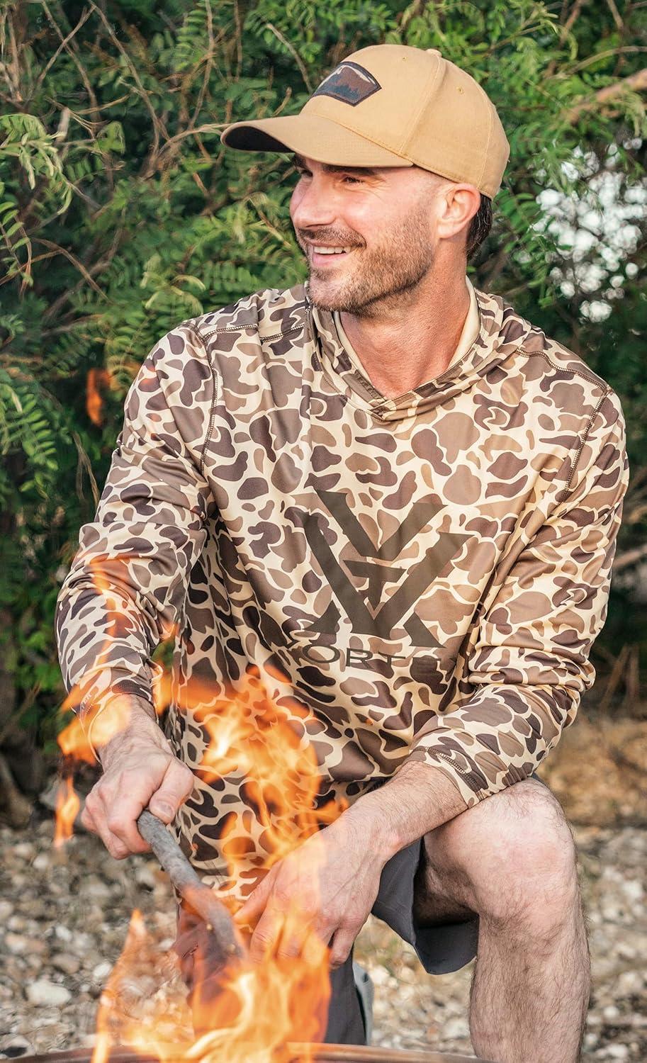 image:imageVortex Mens Sun Slayer Hoodies UPF 50 MoistureWicking Stretch FabricWaterfowl Camo