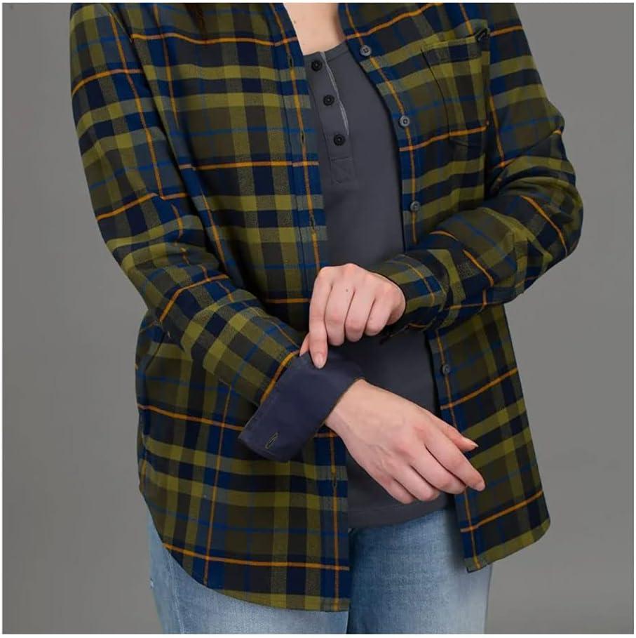 image:imageVortex Womens Timber Rush Flannel MoistureWicking HighPerformance Cotton Long Sleeve ShirtMayfly