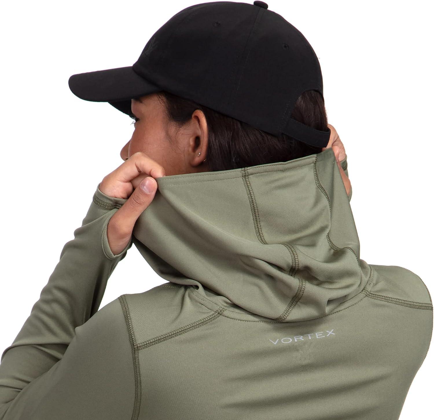 image:imageVortex womens Womens Sun Slayer Moisturewicking 50 Upf Sunprotective Highperformance Polyester HoodieLichen