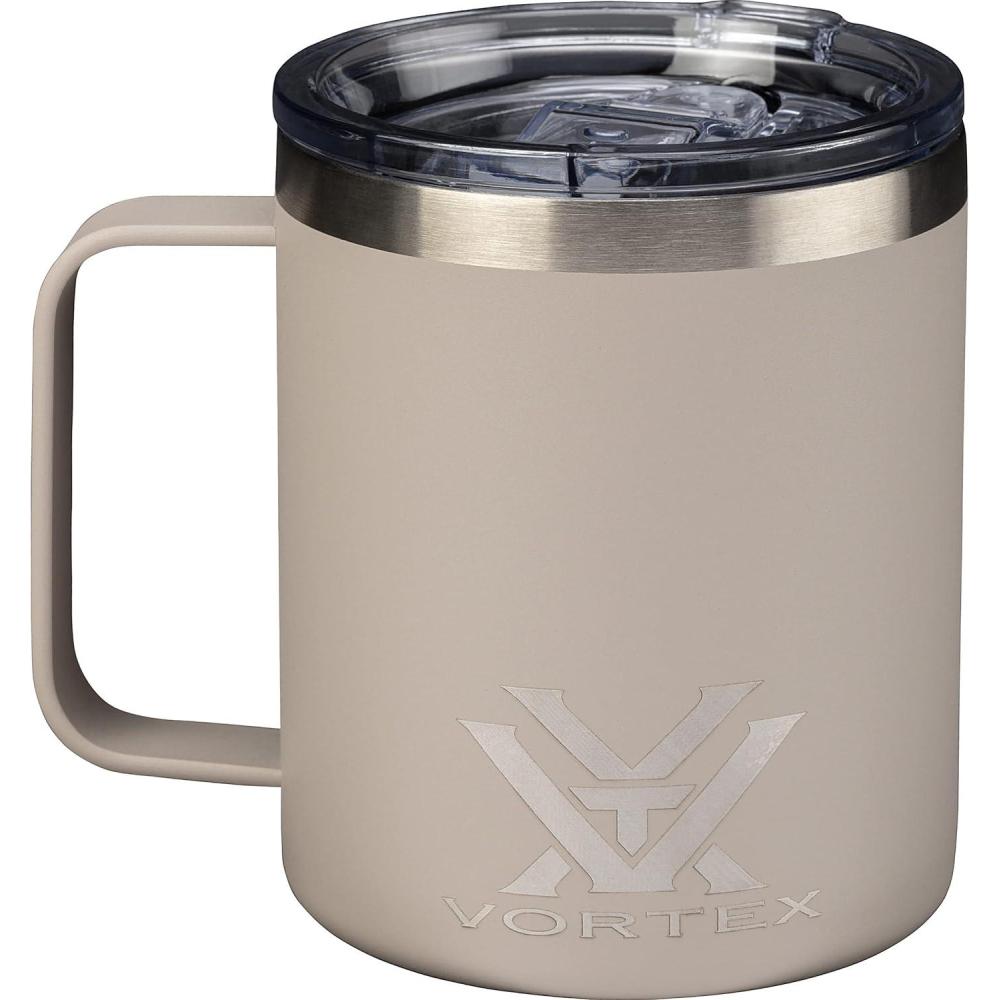 image:imageVortex Insulated 12oz Mugs Double Wall Vacuum Insulated BPA Free No Sweat Design Removable amp Cleanable Gasket On Lid Splash Proof Lid Unlimited Unconditional WarrantyTan