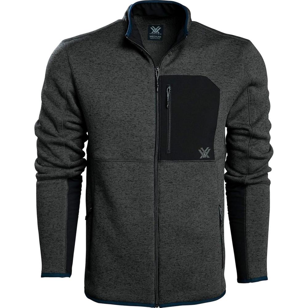 image:imageVortex Mens Anchor Point Fleece Full Zip JacketsGrey Heather