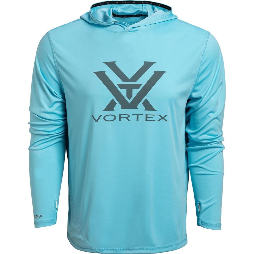 image:imageVortex Mens Sun Slayer Hoodies UPF 50 MoistureWicking Stretch FabricFlats Blue