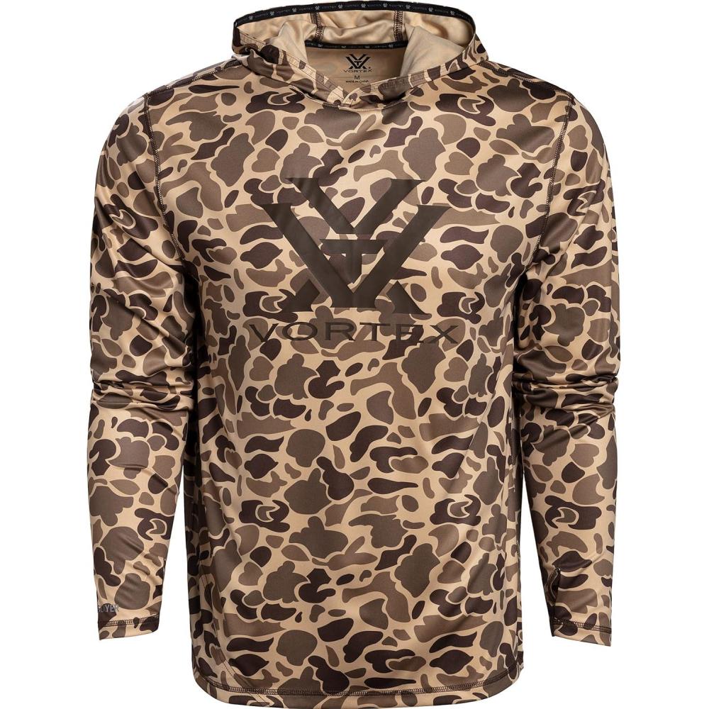image:imageVortex Mens Sun Slayer Hoodies  UPF 50 MoistureWicking Stretch FabricWaterfowl Camo