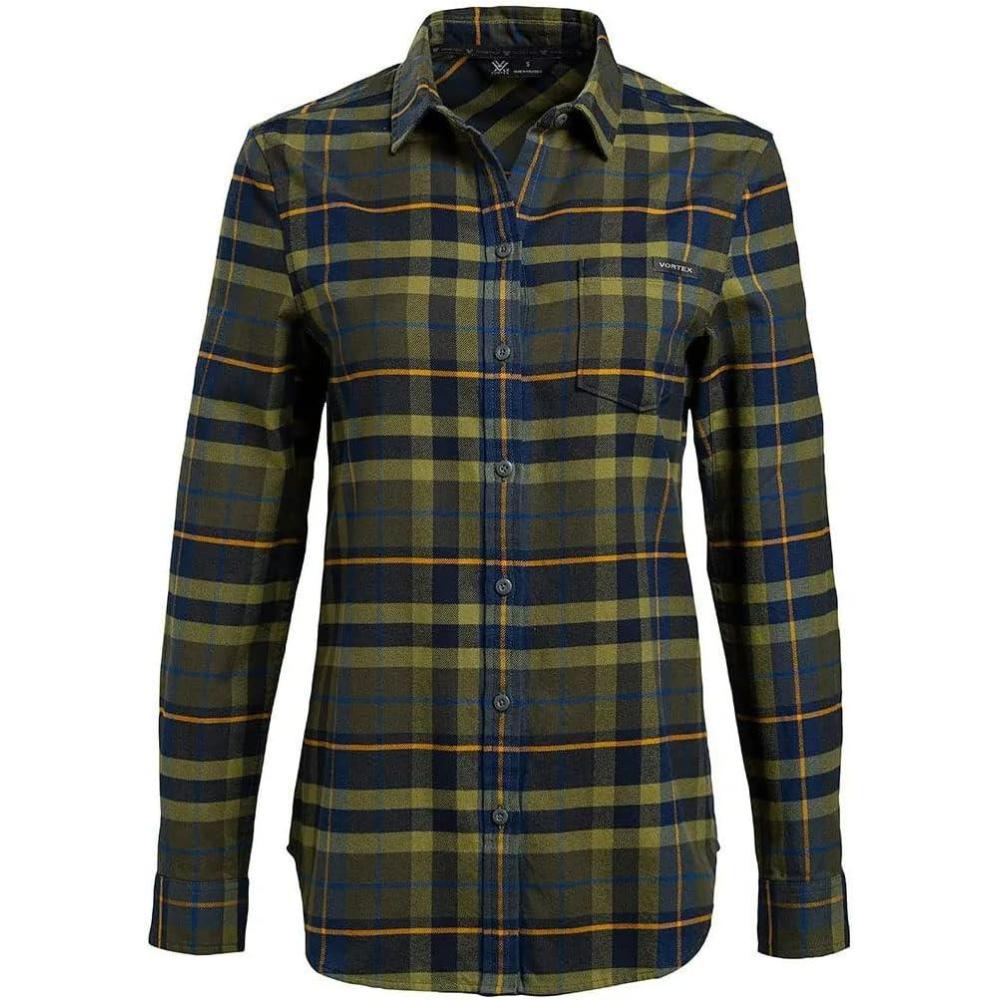 image:imageVortex Womens Timber Rush Flannel MoistureWicking HighPerformance Cotton Long Sleeve ShirtMayfly