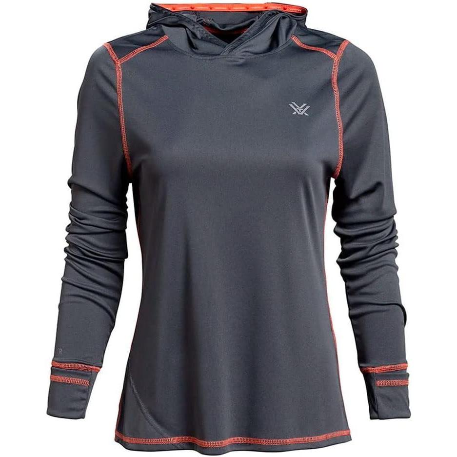 image:imageVortex womens Womens Sun Slayer Moisturewicking 50 Upf Sunprotective Highperformance Polyester HoodieTurbulence