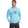 Vortex Men’s Sun Slayer Hoodies – UPF 50, Moisture-Wicking, Stretch Fabric(Flats Blue)