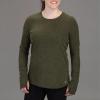 Vortex Women’s Active Casual Fall Cozy Knit Baselayer Thumbholes Front Country Thermal Pullover(Olive)
