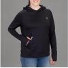 Vortex Women’s Fall Moisture-Wicking 50+ UPF Sun-Protective High-Performance Polyester Hooded Pullover(Black)