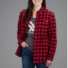 Vortex Women’s Timber Rush Flannel Moisture-Wicking High-Performance Cotton Long Sleeve Shirt(Red Buffalo)