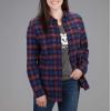 Vortex Women’s Timber Rush Flannel Moisture-Wicking High-Performance Cotton Long Sleeve Shirt(Rose Wine)