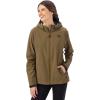 Vortex womens Cloud Shaker Waterproof Seam-sealed Breathable Packable Rain Jacket With Adjustable Hood and Hem(Military Olive)
