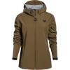 Vortex womens Cloud Shaker Waterproof Seam-sealed Breathable Packable Rain Jacket With Adjustable Hood and Hem(Military Olive)