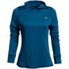 Vortex womens Women’s Sun Slayer Moisture-wicking 50+ Upf Sun-protective High-performance Polyester Hoodie(Dark Blue)