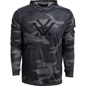 Vortex Men’s Sun Slayer Hoodies – UPF 50, Moisture-Wicking, Stretch Fabric(Black Camo)