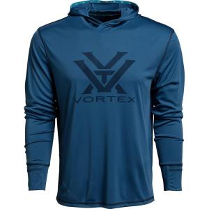 Vortex Men’s Sun Slayer Hoodies – UPF 50, Moisture-Wicking, Stretch Fabric(Dark Blue)