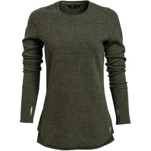 Vortex Women’s Active Casual Fall Cozy Knit Baselayer Thumbholes Front Country Thermal Pullover(Olive)