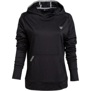 Vortex Women’s Fall Moisture-Wicking 50+ UPF Sun-Protective High-Performance Polyester Hooded Pullover(Black)