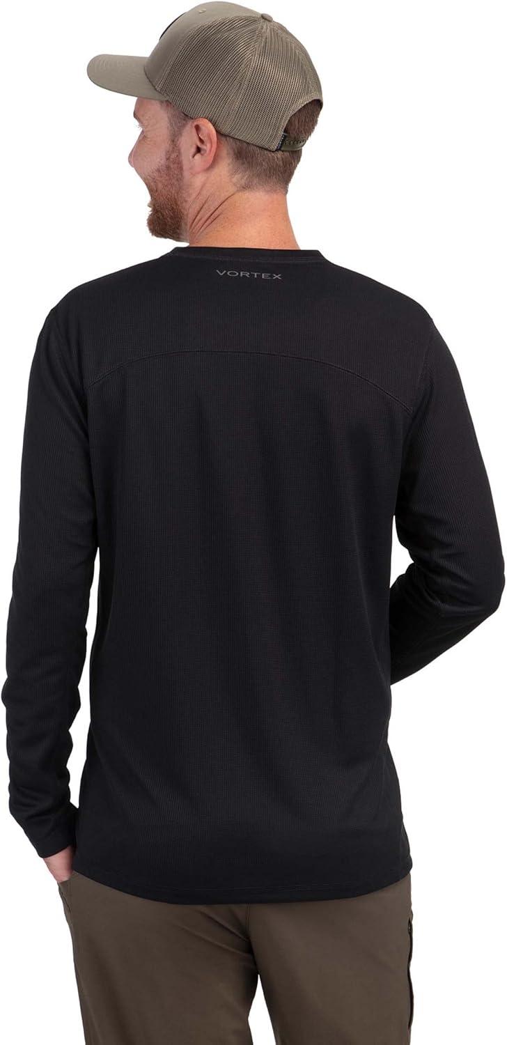image:imageVortex Mens Core Logo Performance Grid Long Sleeve ShirtsBlack