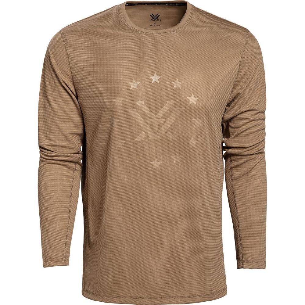 image:imageVortex Mens 13 Star Performance Grid Long Sleeve ShirtsKelp Brown