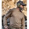 Vortex Men’s 13 Star Performance Grid Long Sleeve Shirts(Kelp Brown)