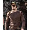 Vortex Men’s Outland Heavyweight Long Sleeve Pocket T-Shirts(Dark Brown)