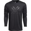 Vortex Men’s Core Logo Performance Grid Long Sleeve Shirts(Black)