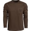 Vortex Men’s Outland Heavyweight Long Sleeve Pocket T-Shirts(Dark Brown)