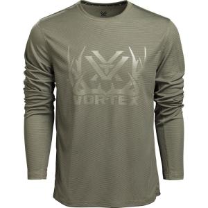 Vortex Men’s Full-Tine Performance Grid Long Sleeve Shirts(Deep Lichen)