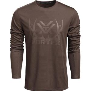 Vortex Men’s Full-Tine Performance Grid Long Sleeve Shirts(Morel)