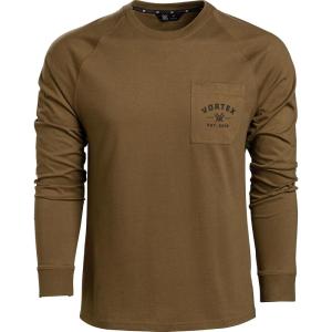 Vortex Men’s Outland Heavyweight Long Sleeve Pocket T-Shirts(Dark Olive)