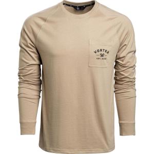 Vortex Men’s Outland Heavyweight Long Sleeve Pocket T-Shirts(Tan)