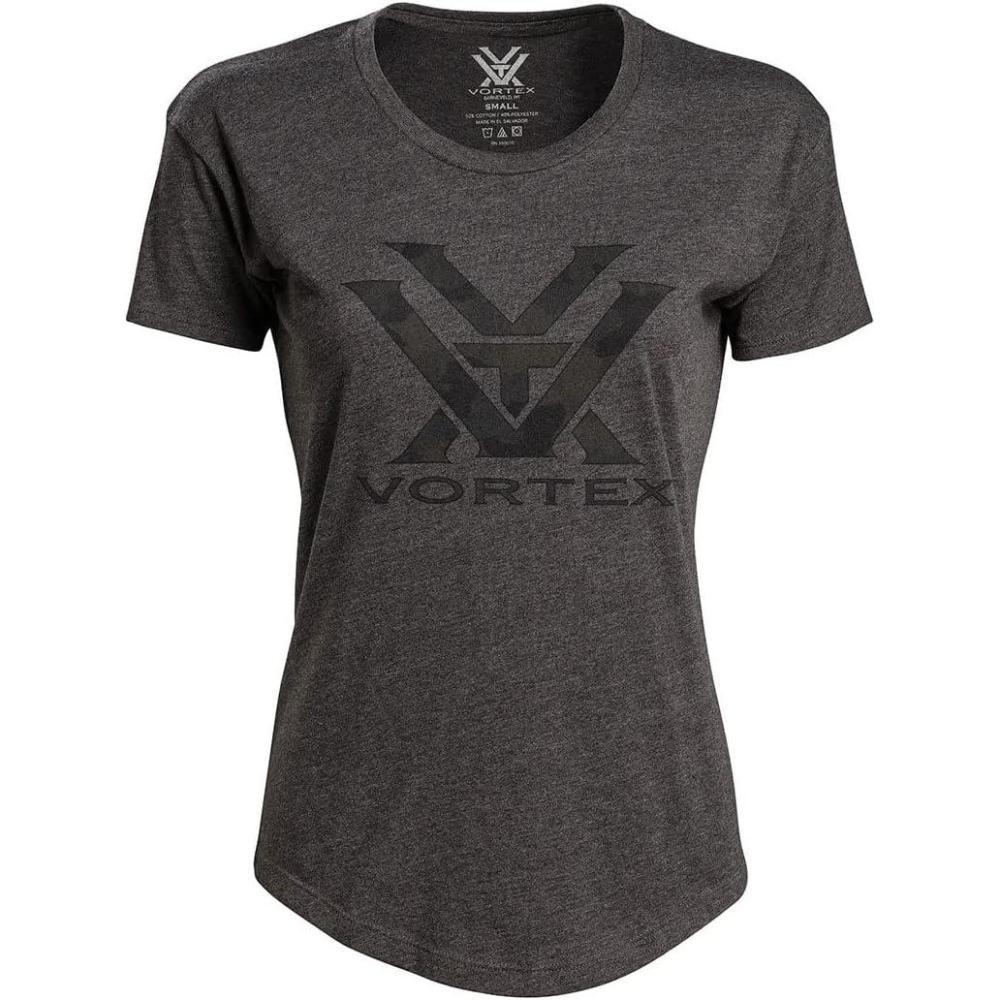 image:imageVortex Womens Camo Logo Short Sleeve ShirtsCharcoal Heather