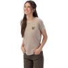 Vortex Women’s Mountain Diamond Short Sleeve T-Shirts(Oatmeal)