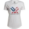 Vortex Women’s Stars and Stripes Short Sleeve Shirts(White)