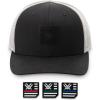 Vortex Salute Patch Snap Back Cap – Includes Thin Red Line, Thin Blue Line & Thin Green Line Patches(Black)