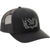 Vortex Silicone Weld Full Tine Mesh Snap Back Caps(Black)