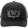 Vortex Silicone Weld Full Tine Mesh Snap Back Caps(Black)