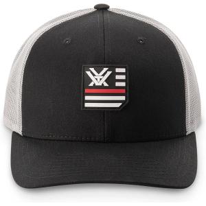 Vortex Salute Patch Snap Back Cap – Includes Thin Red Line, Thin Blue Line & Thin Green Line Patches(Black)