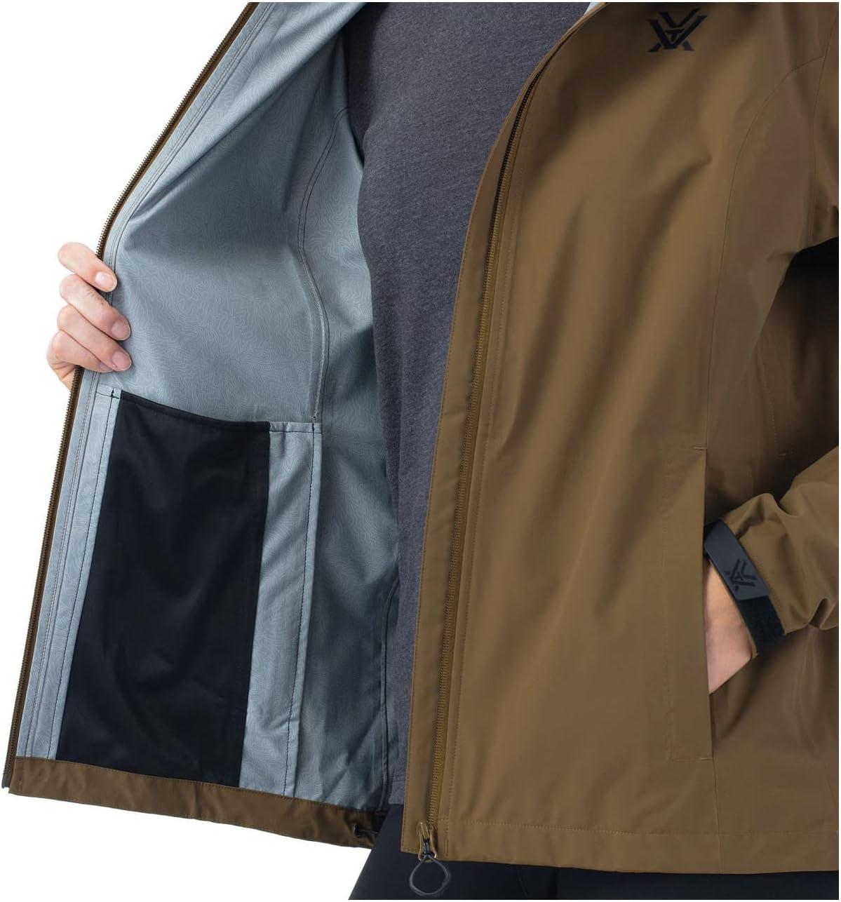 image:imageVortex Womens Cloud Shaker Waterproof SeamSealed Breathable Packable Rain Jacket with Adjustable Hood and HemMilitary Olive