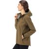 Vortex Women’s Cloud Shaker Waterproof Seam-Sealed Breathable Packable Rain Jacket with Adjustable Hood and Hem(Military Olive)