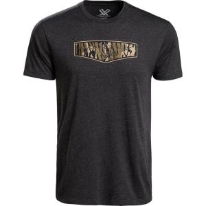 Vortex Men’s Shield Short Sleeve T-Shirts(Mossy Oak Bottomland Camo Charcoal Heather)