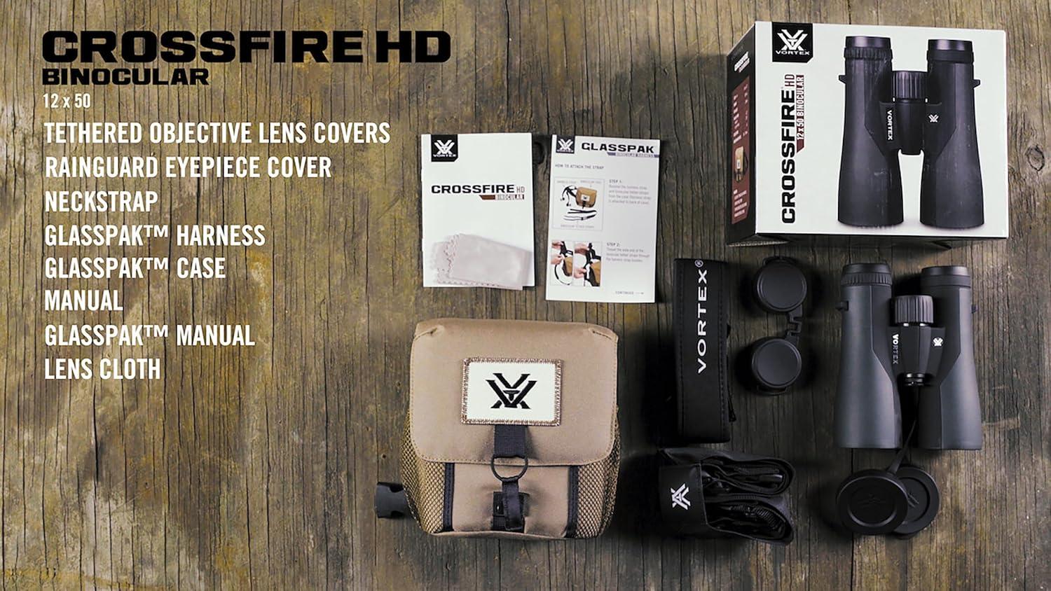image:imageVortex Crossfire HD 10x42 Binoculars Mossy Oak Bottomland HD Optical System Tripod Adaptable Rubber Armor Waterproof Fogproof Shockproof Included GlassPak Unlimited Unconditional WarrantyGreen
