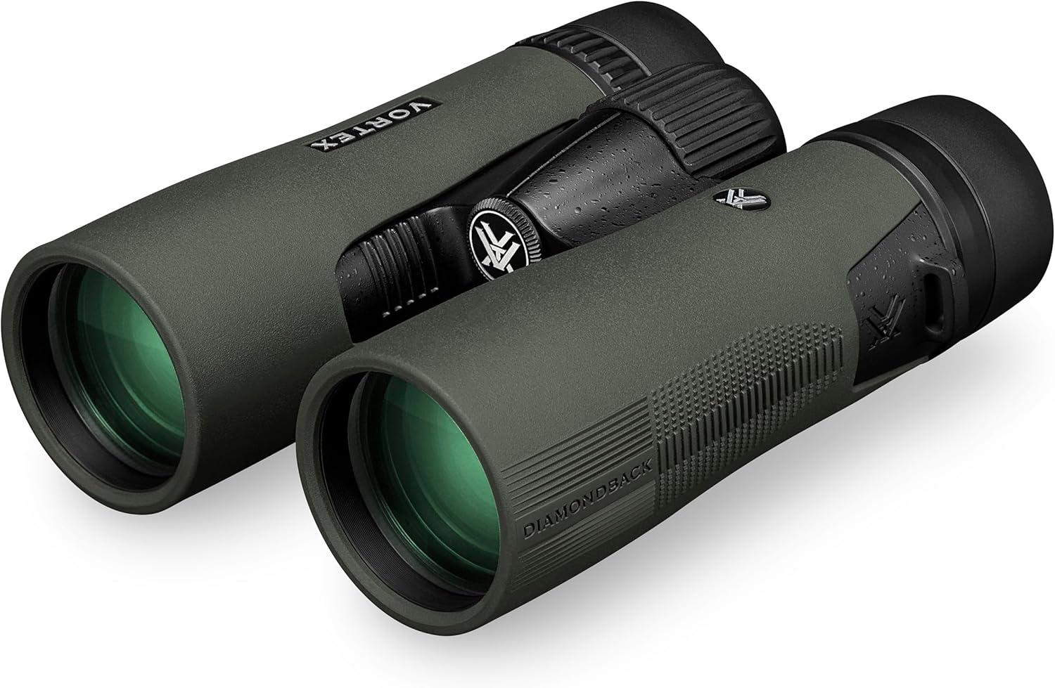 image:imageVortex Diamondback HD 10x42 Binoculars Mossy Oak Bottomland HD Optical System NonSlip Grip Waterproof Fogproof Shockproof Included GlassPak Unlimited Unconditional WarrantyGreen