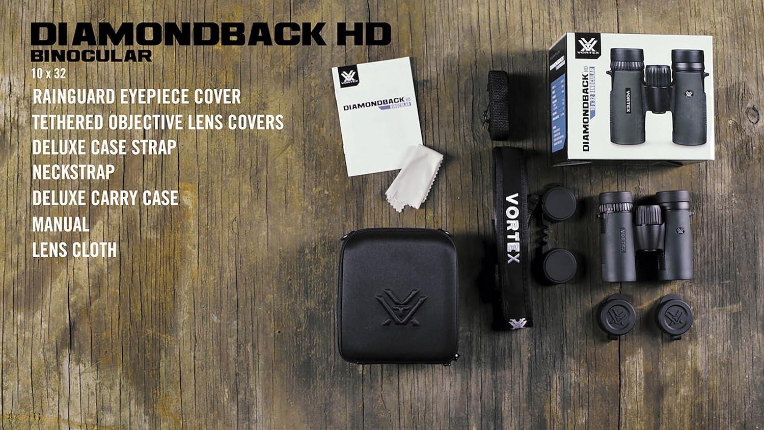 image:imageVortex Diamondback HD 10x42 Binoculars Mossy Oak Bottomland HD Optical System NonSlip Grip Waterproof Fogproof Shockproof Included GlassPak Unlimited Unconditional WarrantyGreen