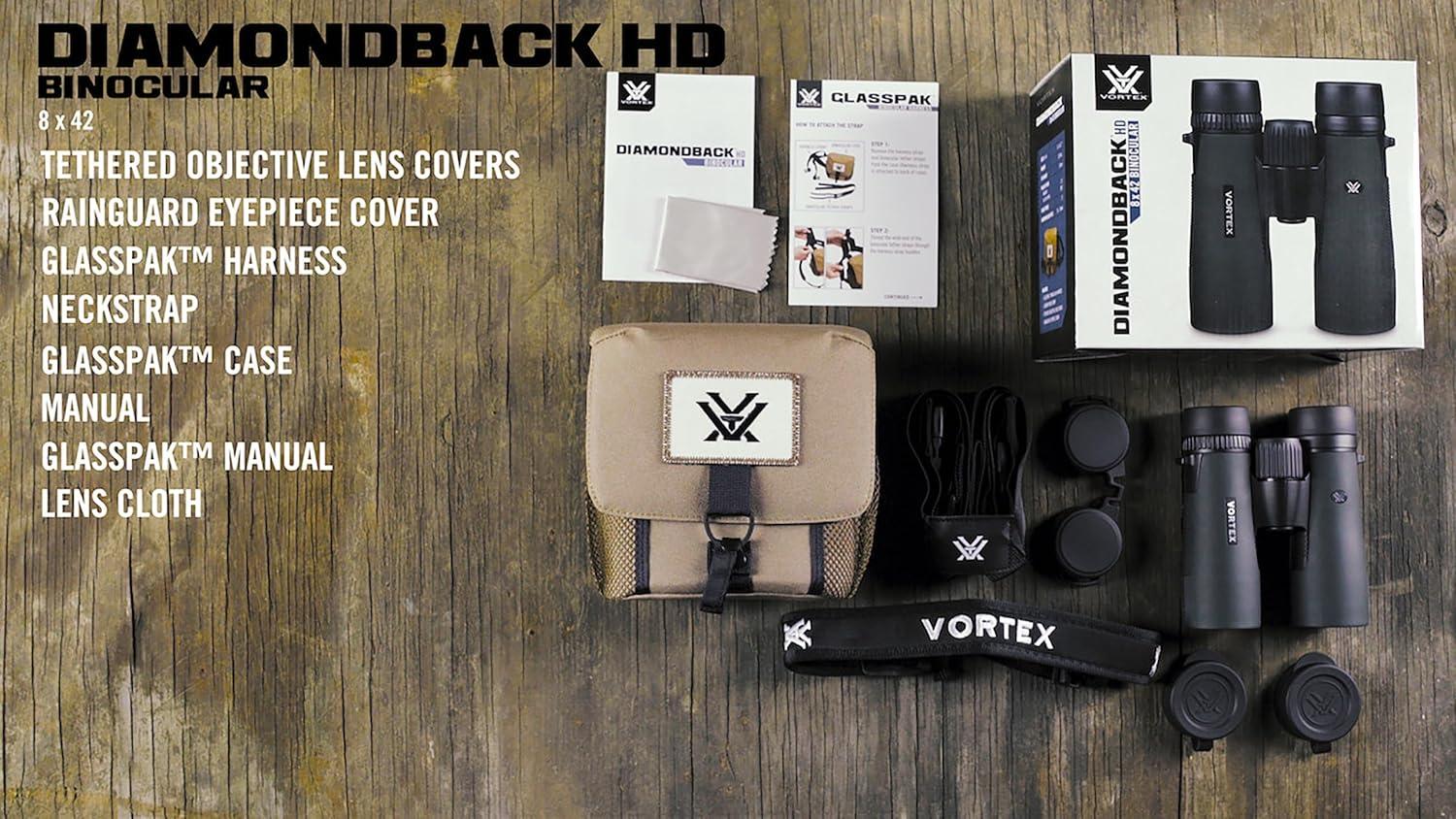image:imageVortex Diamondback HD 10x42 Binoculars Mossy Oak Bottomland HD Optical System NonSlip Grip Waterproof Fogproof Shockproof Included GlassPak Unlimited Unconditional WarrantyGreen